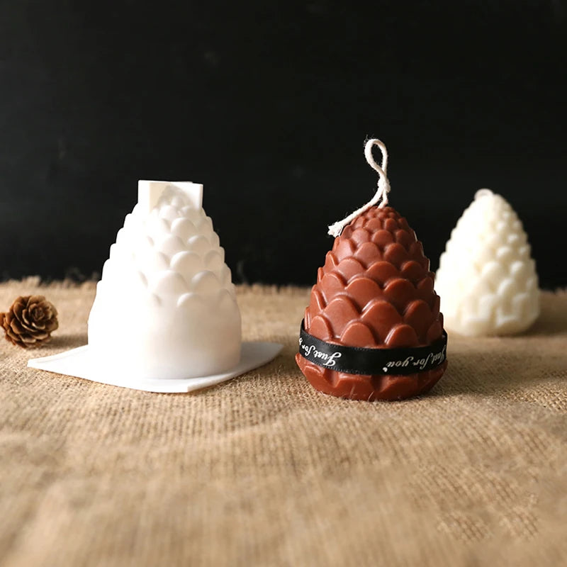 3D Pine Cones Silicone Mold for DIY Candle Making Molds Silicone Wax Mold