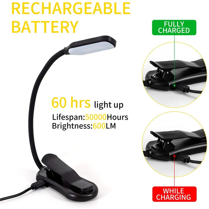 Rechargeable Book Light 7 LED Reading Light