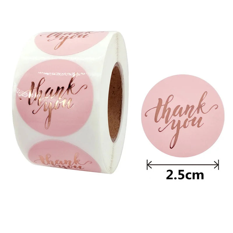 500pcs Round Labels Kraft Paper