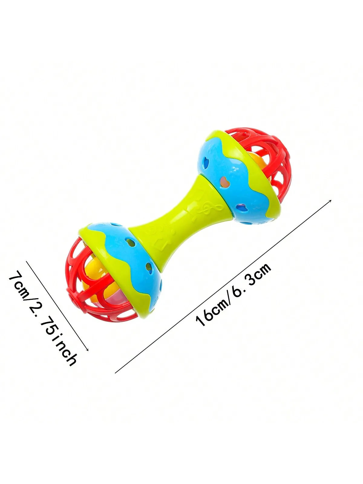 1pc random color Toddler Double-headed Hand Rattles