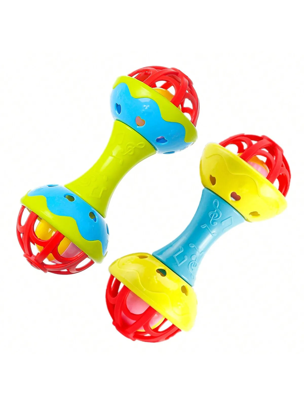 1pc random color Toddler Double-headed Hand Rattles