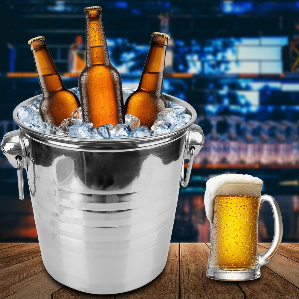 Wine Beer Cooler Bucket 5L Stainless Steel Ice Cube