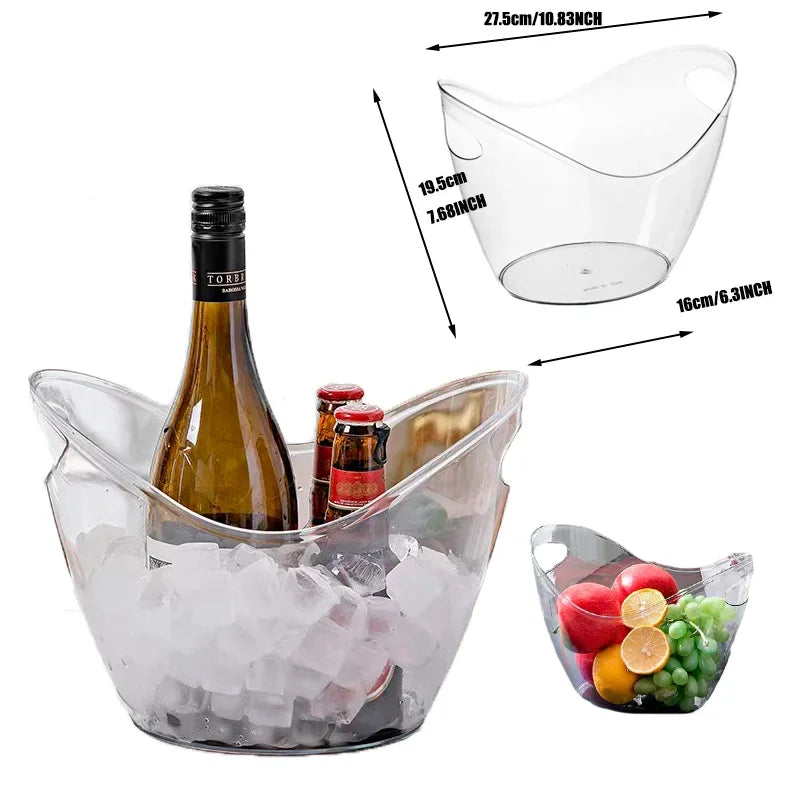 Transparent Ice Cube Storage Bucket Beer Wine