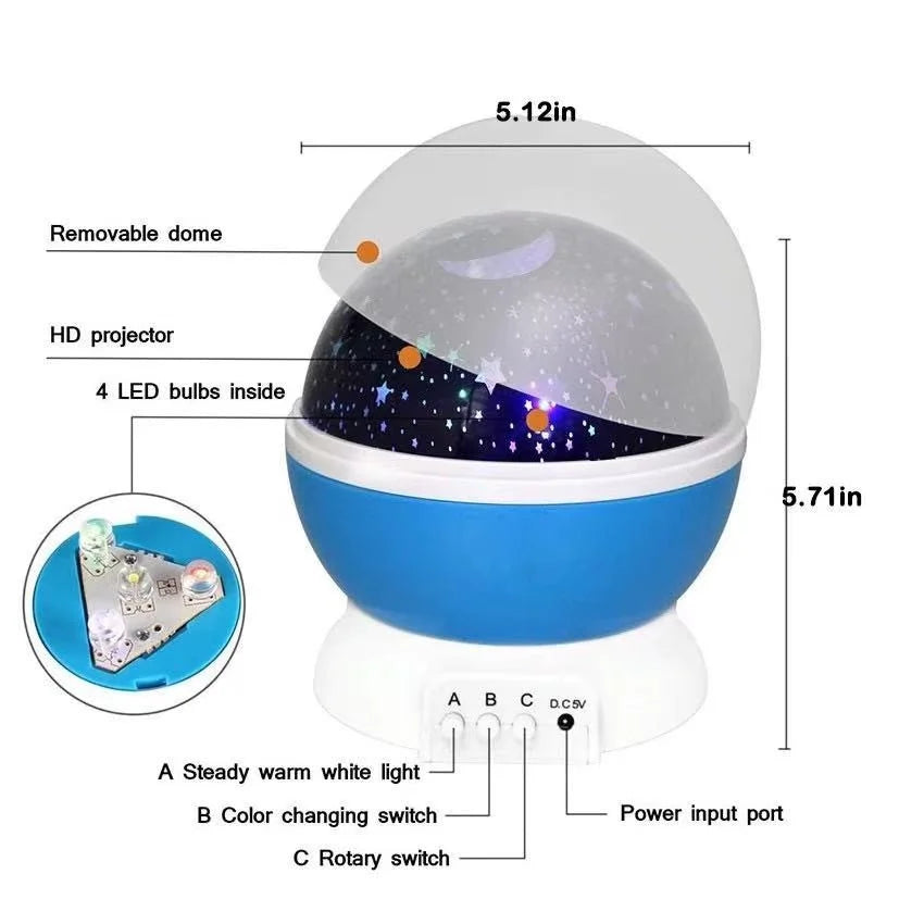 Galaxy Projector Starry Sky Rotating LED Night Light