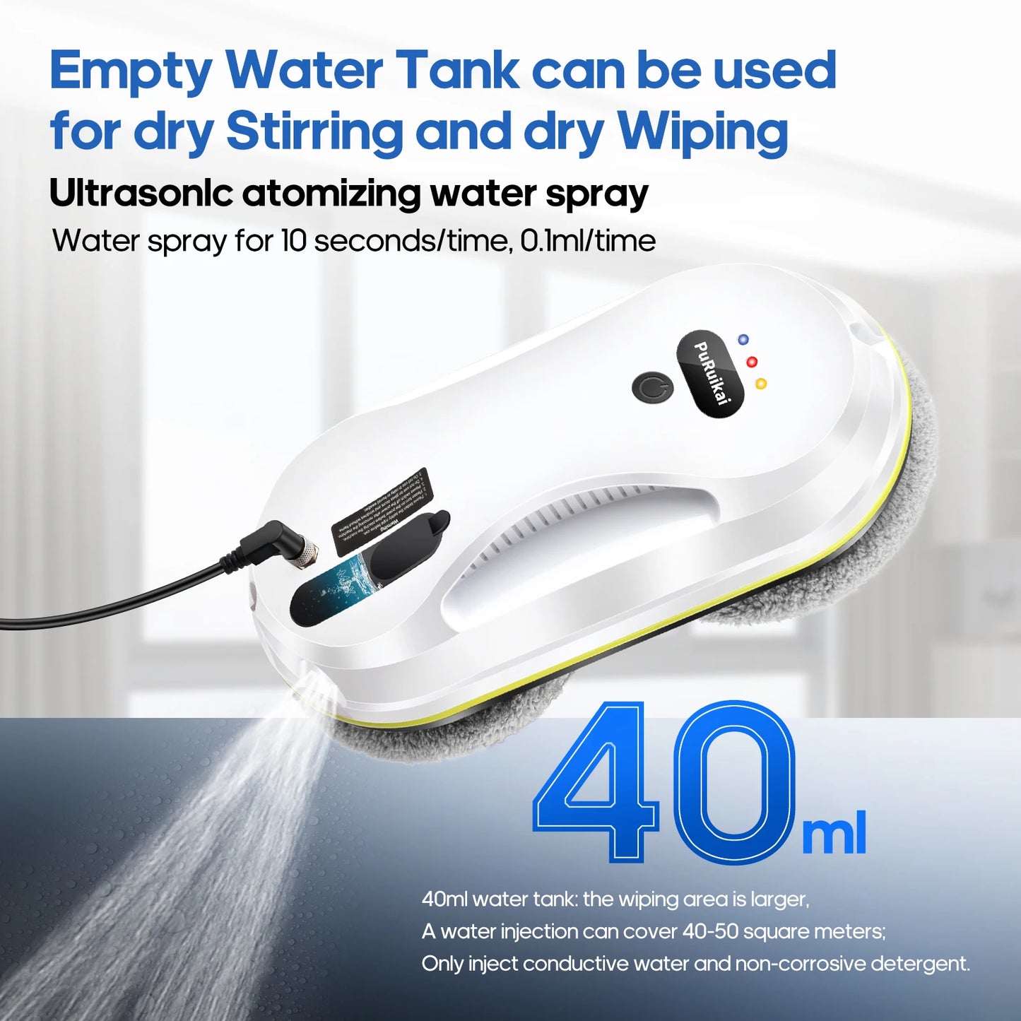 Household window automatic water spray cleaning robot