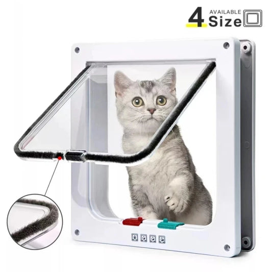 Cat Flap Door with 4 Way Security