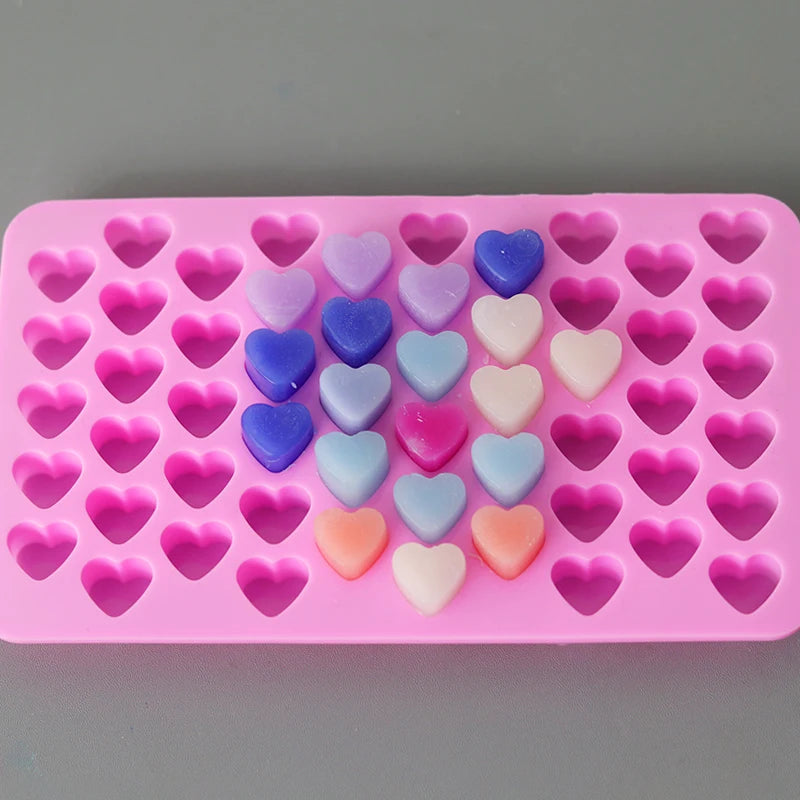 55 Compartment Heart Shape Silicone Candle