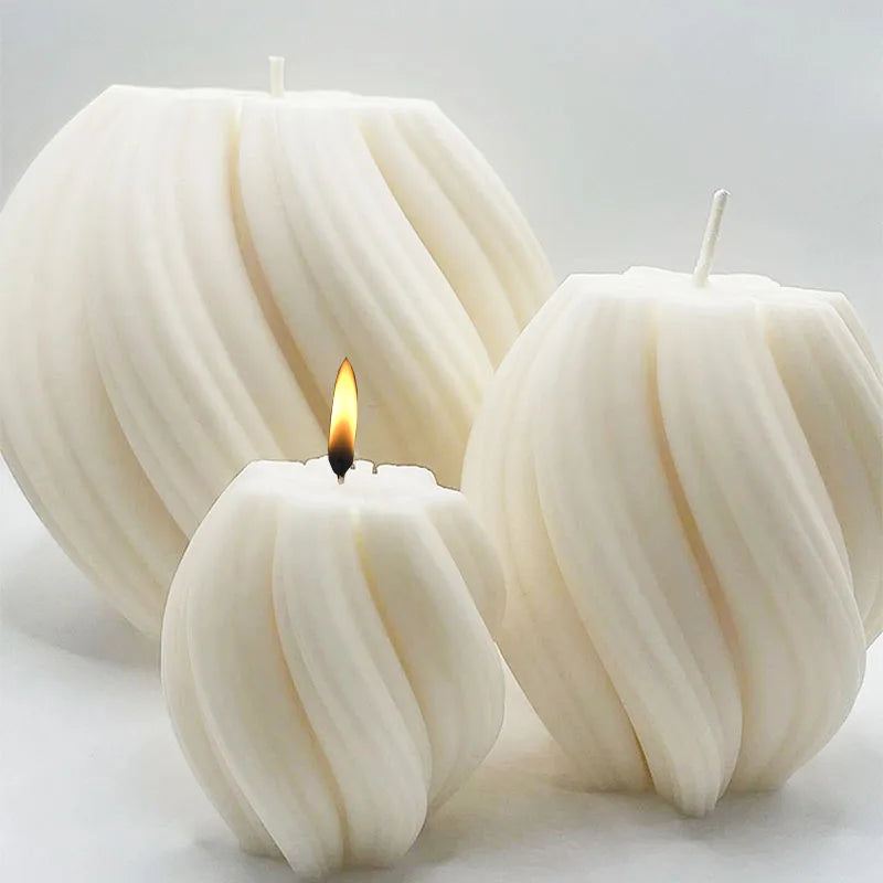 3D Rotating Pillar Candle Silicone