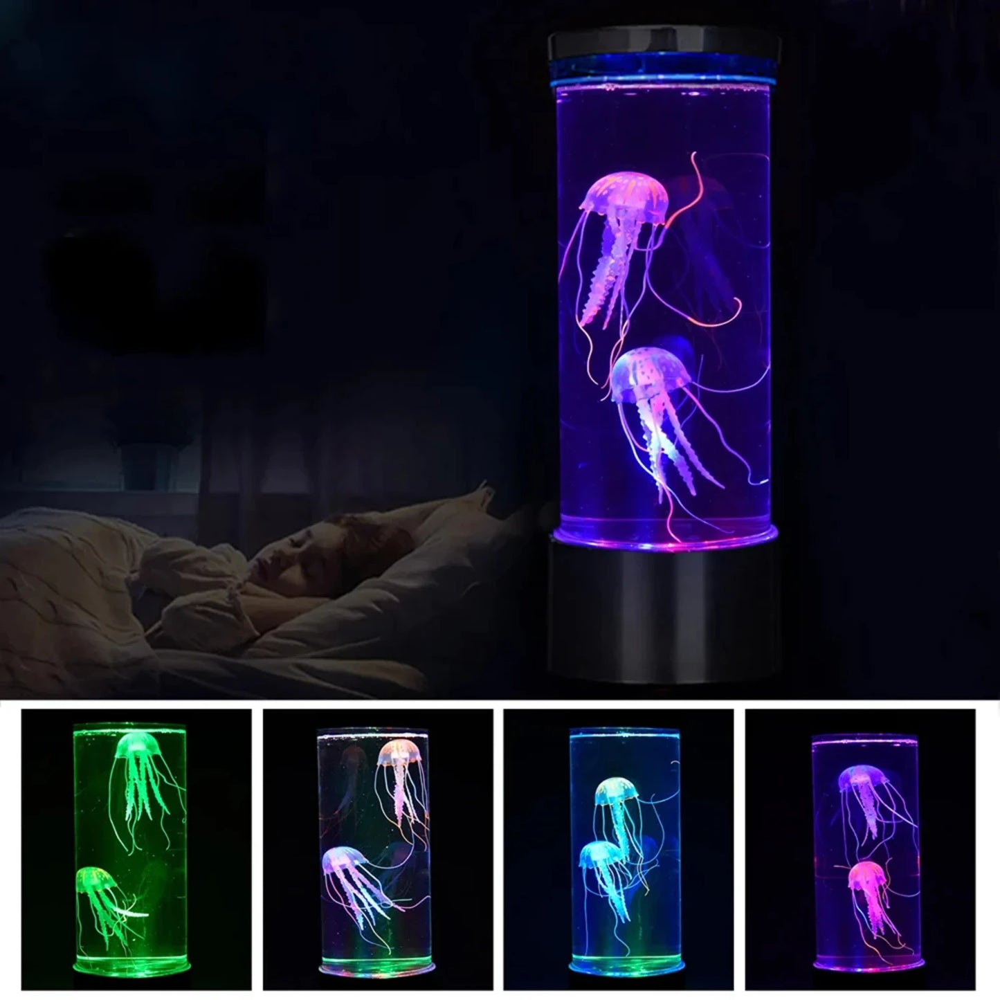 New Color Changing Jellyfish Lamp Usb/Battery Powered