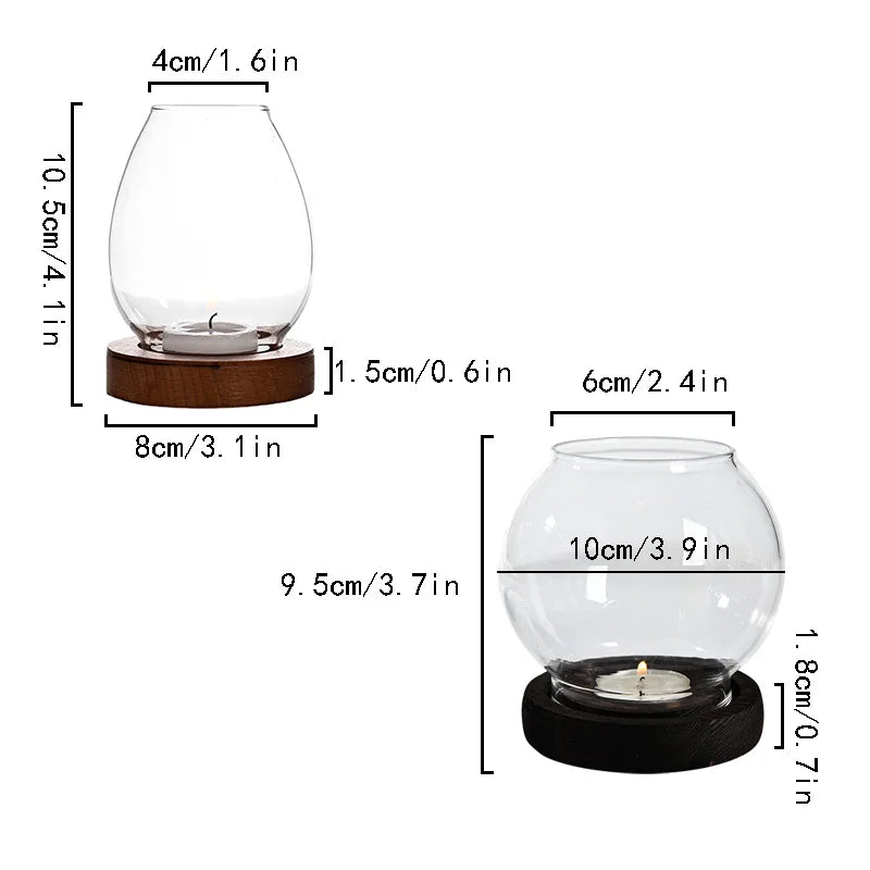 Transparent Glass Candle