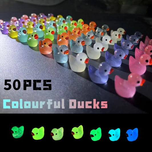 50PCS Luminous Mini Ducks Moss Microlandscape