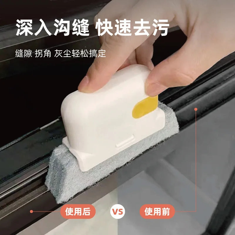 Window Groove Cleaning Cloth Brush