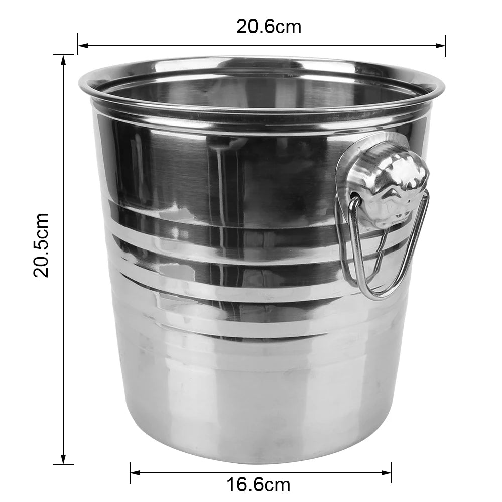 Wine Beer Cooler Bucket 5L Stainless Steel Ice Cube