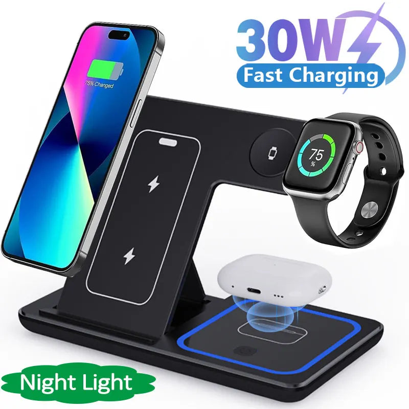 30W LED Fast Wireless Charger Stand