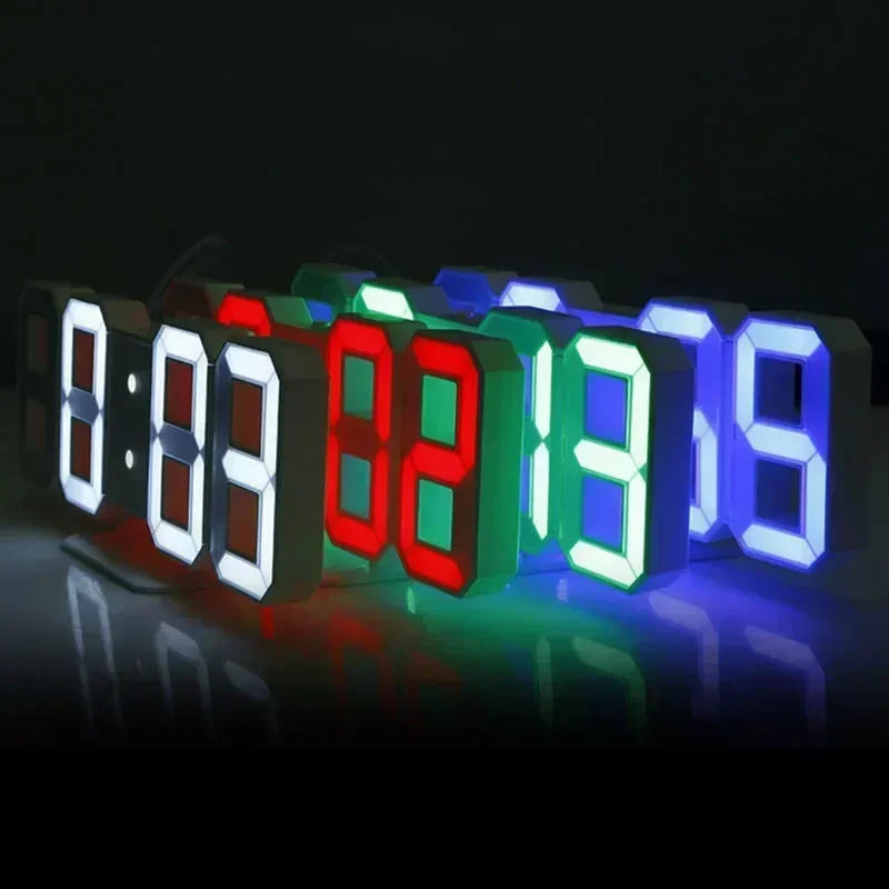 Purchase Products Clock 3D LED Digital Alarm Clock Wall Clock