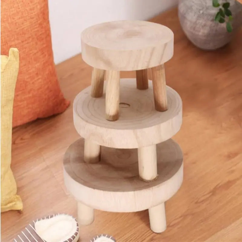 New Wooden Plant Stand Flower Pot Base Holder Stool Garden Flower Display