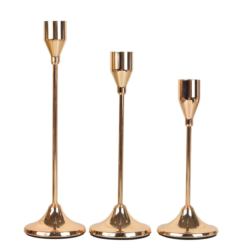 3Pcs/Set European style Metal Candle Holders