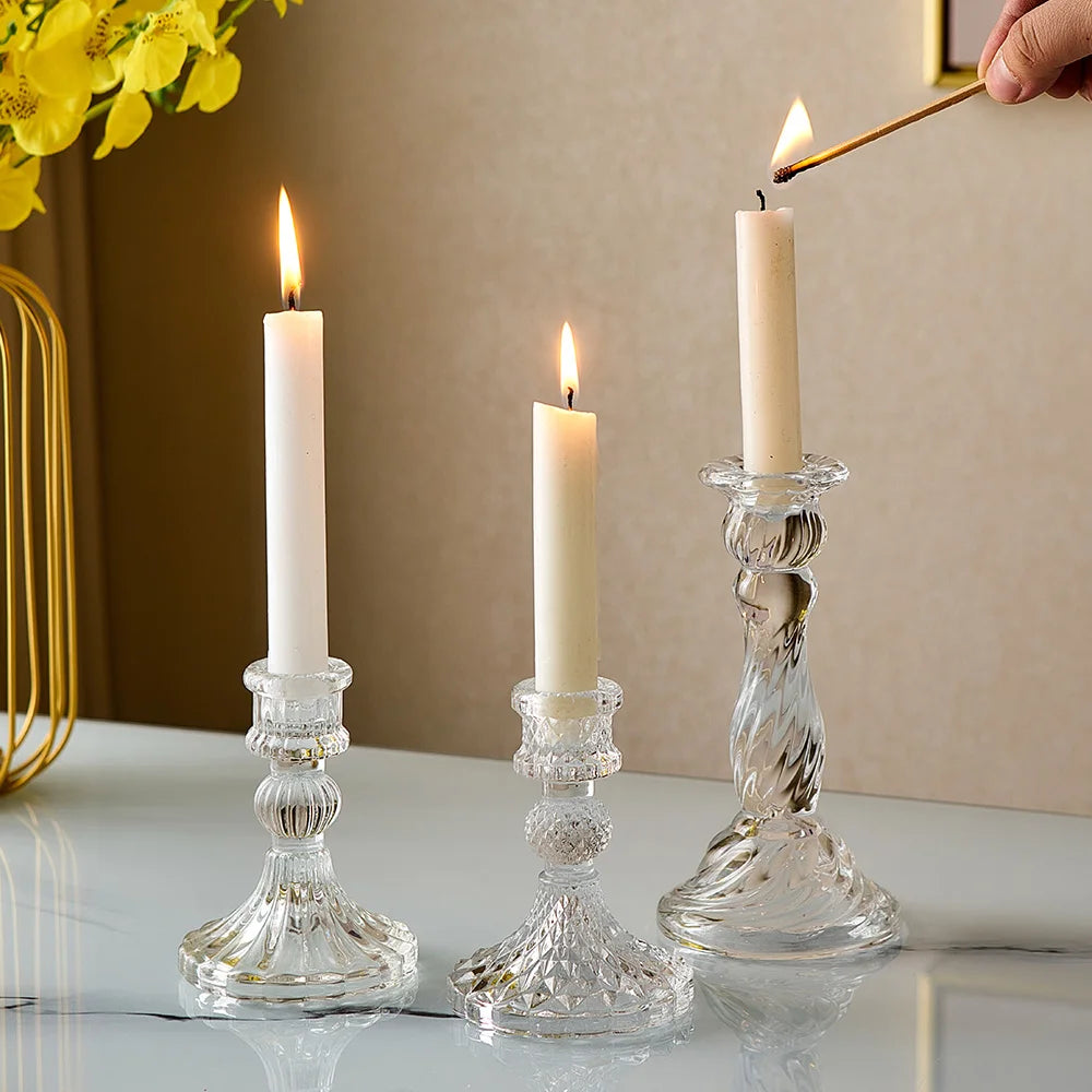 Novelty Glass Candle Holder Nordic Decor