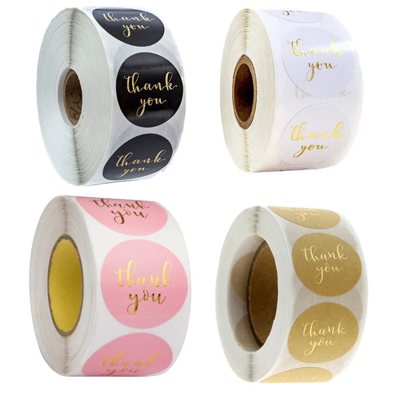 500pcs Round Labels Kraft Paper