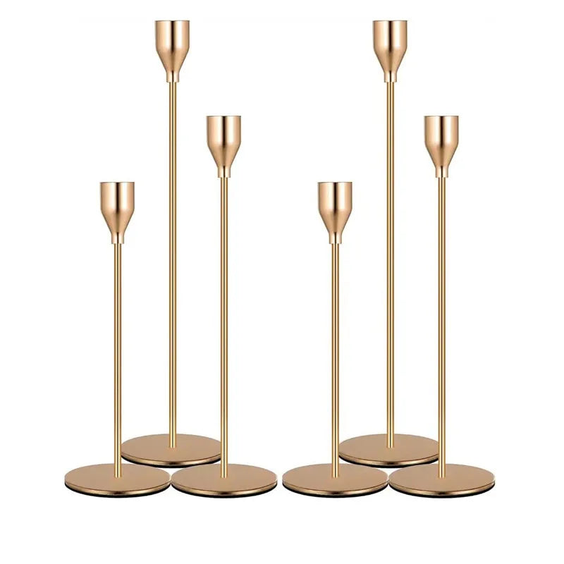 3Pcs/Set Metal Candle Holders