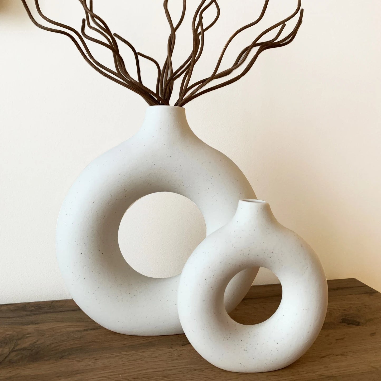 Nordic Vase Circular Hollow Ceramic