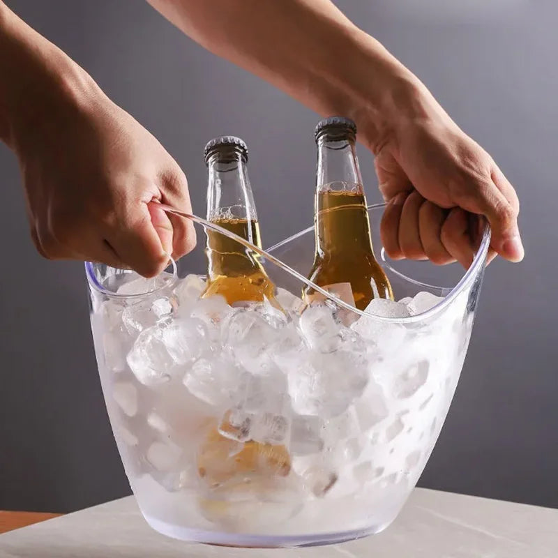 Transparent Ice Cube Storage Bucket Beer Wine