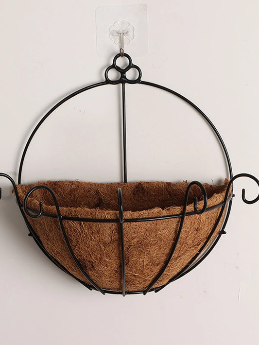 Flowerpot Iron Coconut DIY Garden Hanging Planters Wall Baskets