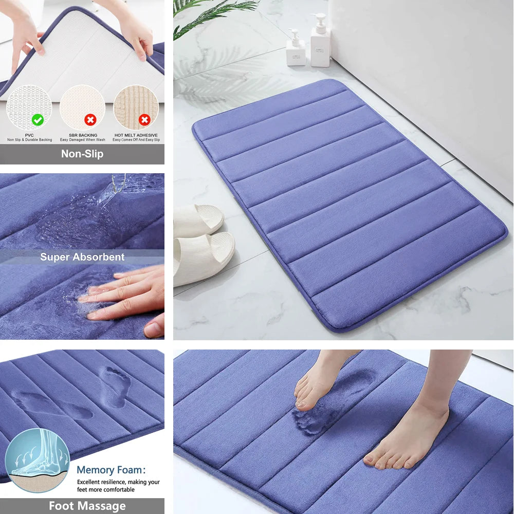 Super Absorbent Bath Mat Memory Foam Carpet