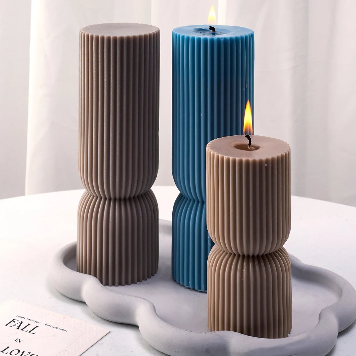 Nordic Style Cylindrical Candle Silicon