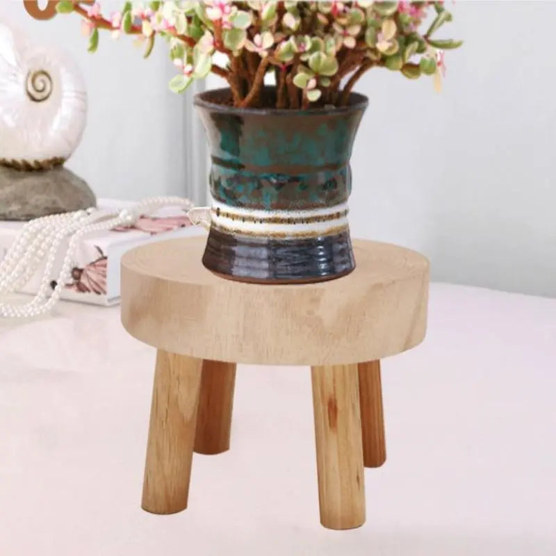 New Wooden Plant Stand Flower Pot Base Holder Stool Garden Flower Display