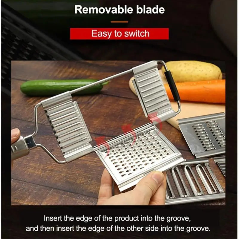 4 in1 Vegetable Slicer Stainless Steel Shredder