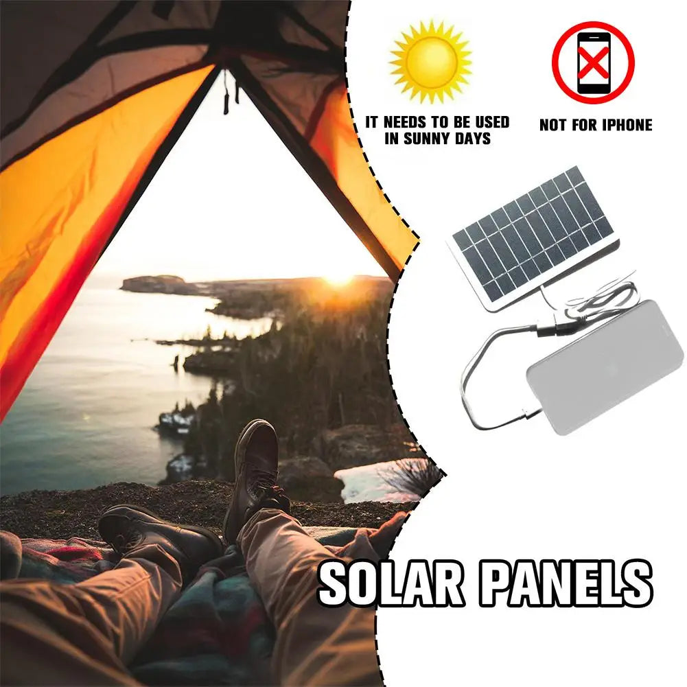 Portable Solar Panel 5V 2W Solar Plate with USB Safe Charge