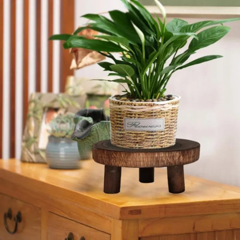 New Wooden Plant Stand Flower Pot Base Holder Stool Garden Flower Display